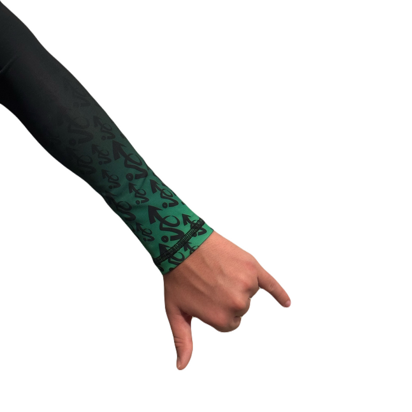 Lycra Invert Style Brazil Manga Longa Preta Verde