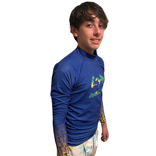 Lycra Invert Style Brazil Manga Longa Azul