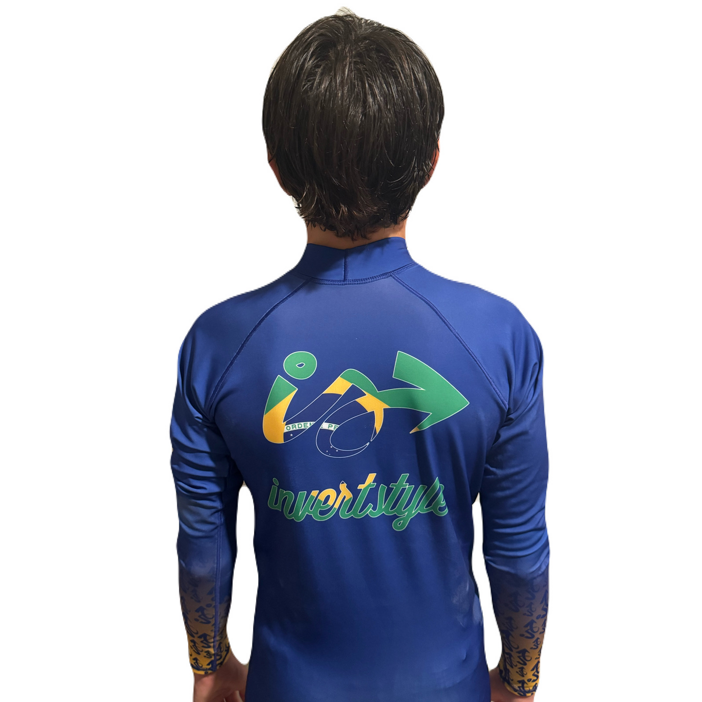 Lycra Invert Style Brazil Manga Longa Azul